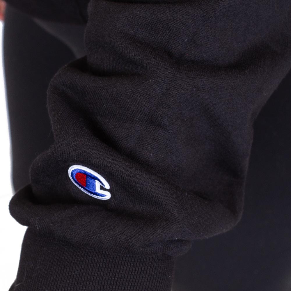 Arched Oregon, Champion, Black, Hoodie, Cotton Blend, Men, Unisex, Fleece, Pullover, Sweatshirt, 942069